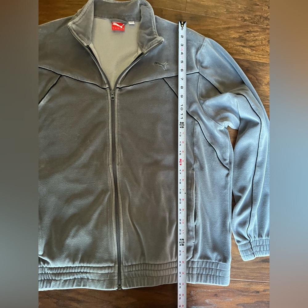 Puma Velour Full Zip Track Jacket Mens Size XL - Picture 7 of 9
